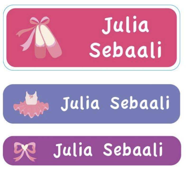 Essmak Ballet Personalised Name Labels — 3 -page Booklet (60 Stickers)