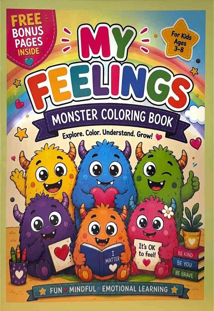 My Feelings Monster Coloring Book