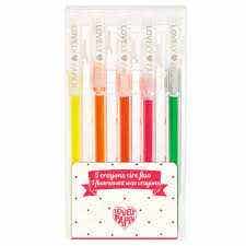 Djeco Wax Crayons 5 Fluorescent Colors