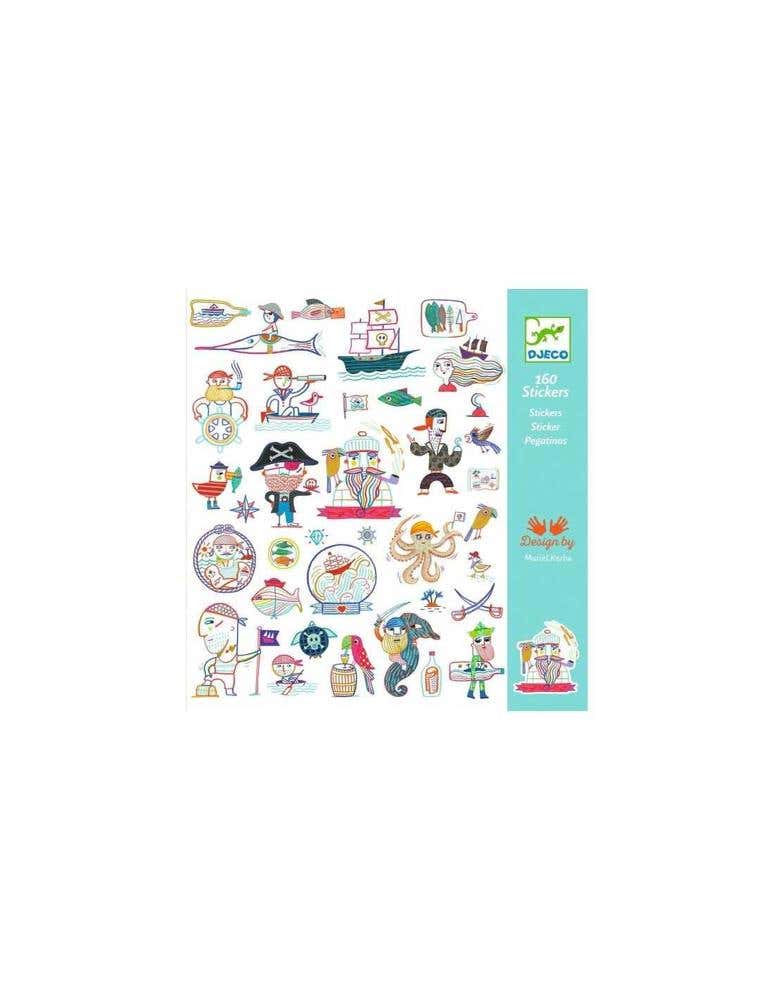 Djeco Paper Stickers-pirate Attack