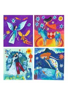 In A Dream Gouache Workshop 20x20cm Inspired By Marc Chagall