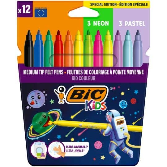 Bic Kds Cosmo Coloring Felt Pen 12 Assorted Colors