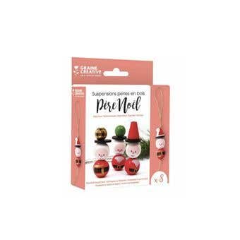 Kit 8 Perles Suspension Père Noel