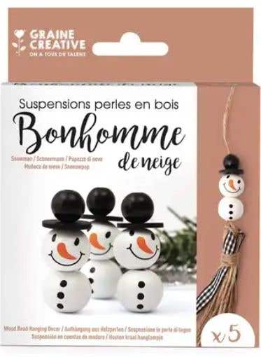 Kit 5 Perles Suspension Bonhomme DE Neige