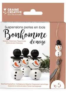 Kit 5 Perles Suspension Bonhomme DE Neige
