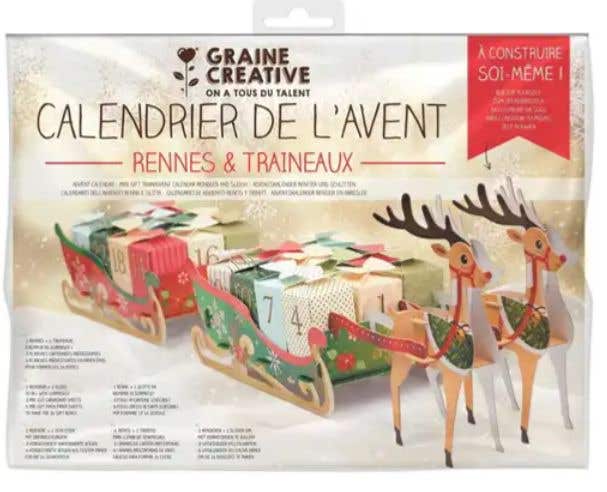 Calendrier DE L'avent Traineau DE Noel