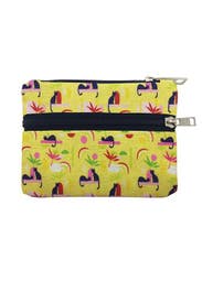 Porte Monnaie Coton Zip Pm Chats Pop Jaune Passion