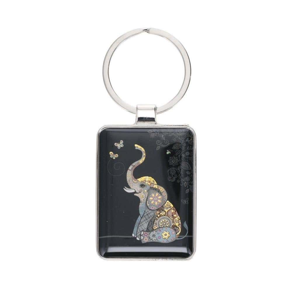 Porte Cle Rectangle Jewels Elephanteau