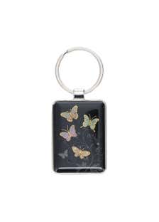 Porte Cle Rectangle Jewels Papillons
