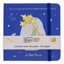 Carnet Mot DE Passe Carre LE Petit Prince Bleu