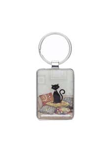 Porte Cle Rectangle Bug Art Chat ET Coussins