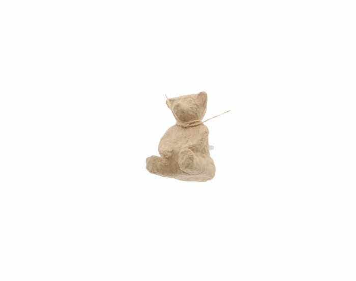 Cardboard Bear Sitting 8x7x5 Cm With Bar Code