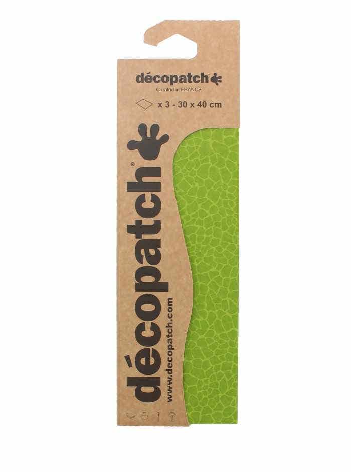 Decopatch-papier 3x 30x40 Cm Crocodile Design