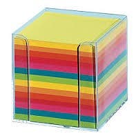Transparent Memo Tray With 700 Sheets Colored
