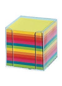 Transparent Memo Tray With 700 Sheets Colored