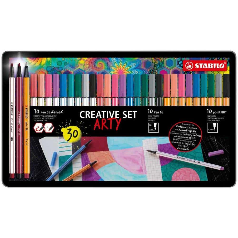 Arty Metal Wallet Point 68-88 & Brush 30 Pcs/set