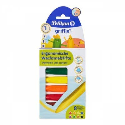 Wax Crayons Griffix W3/8 Water Resistant 8 Colors