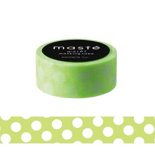 Masking Tape Basic Neon Light Green Dot 7m