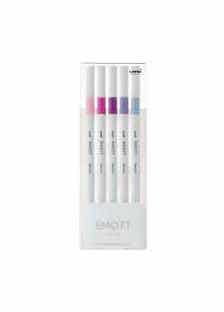 Uni Emott Fine Line 0.4mm Set Of 5 Assorted Floral Colors