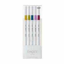 Uni Emott Fine Line 0.4mm Set Of 5 Assorted Retro Colors