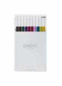 Uni Emott Fine Line 0.4mm Set Of 10 Assorted Earth Colors