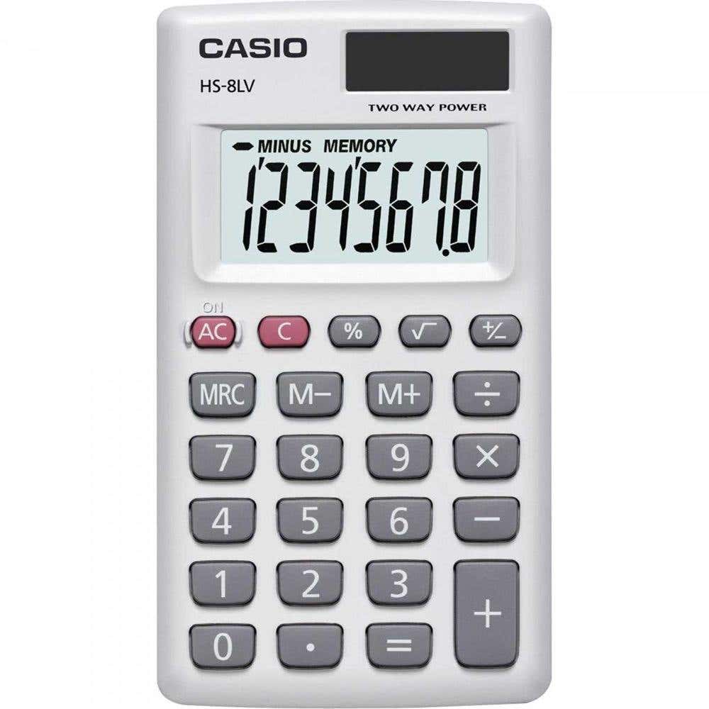 Pocket Basic Calculator White Hs8lv