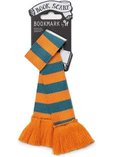 Book Scarf Bookmark - Teal & Orange