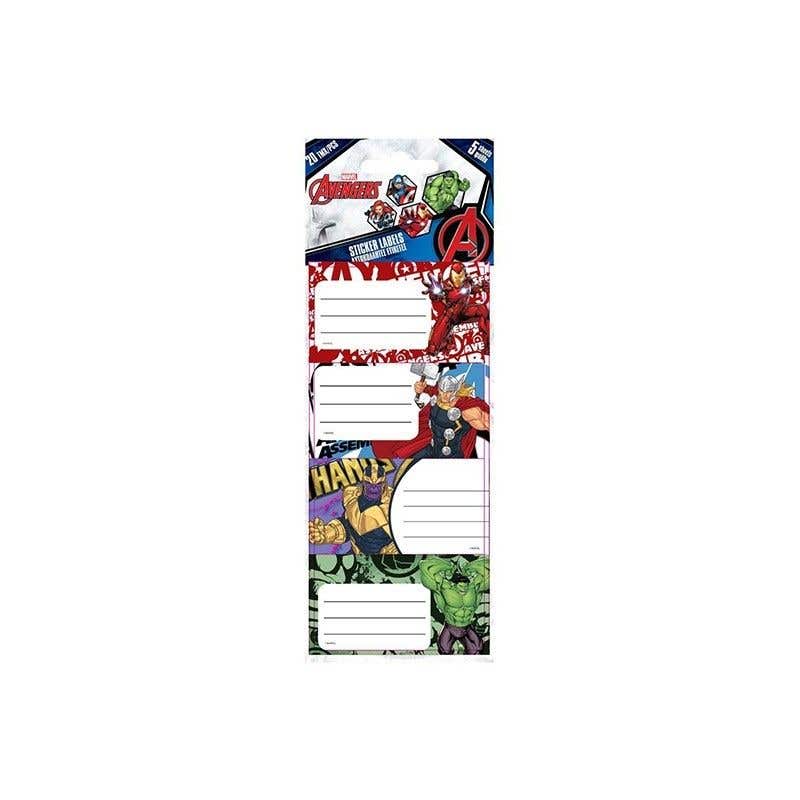 The Littlies Sticker Labels 20pcs 5 Sheets Avengers