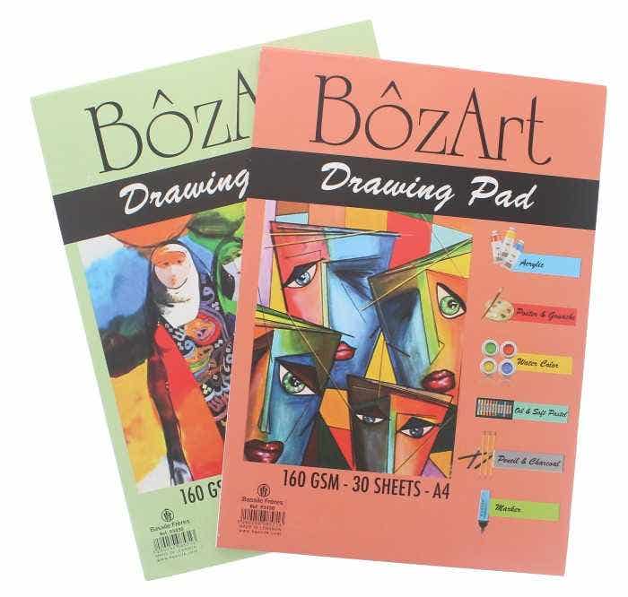 Bozart Drawing Pad Glued 160g 30sh A4