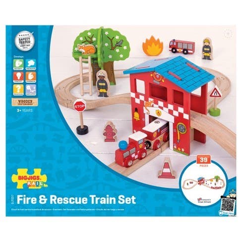 Fire Station Train Set