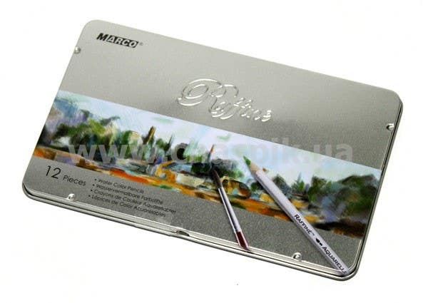 Marco 12 Water Color Pencils Metal Tin