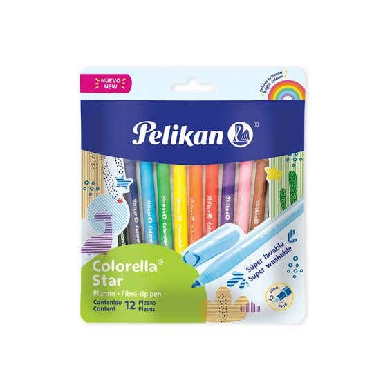 Colorella Star Fiber Tip Pen Assorted 12 Colors