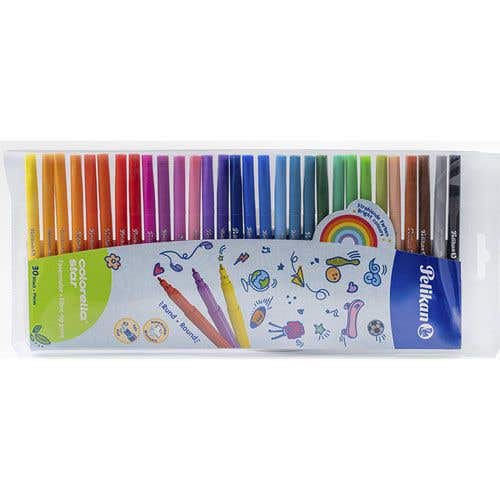 Colorella Star Fiber Tip Pen Assorted 30 Colors