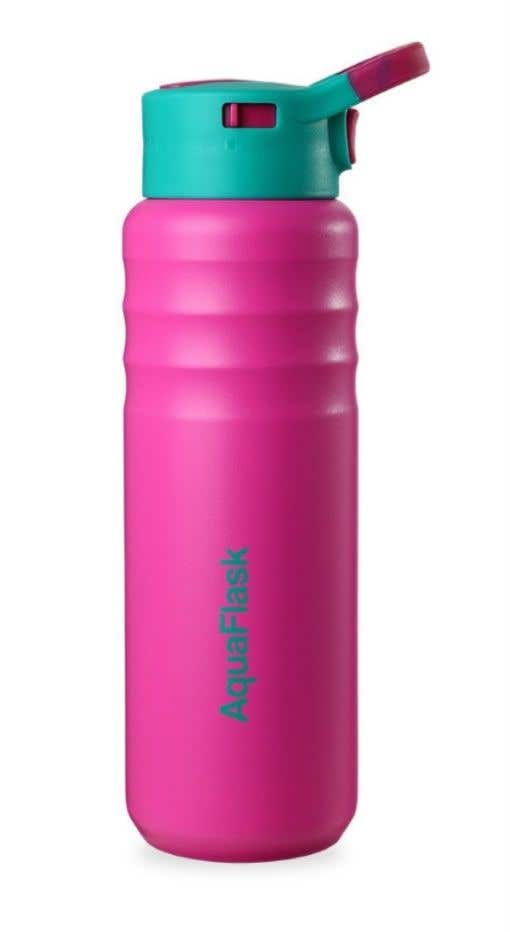 Water Bottle Stainless Steel Kids Straw Stylist Duo Silver/blue 24oz