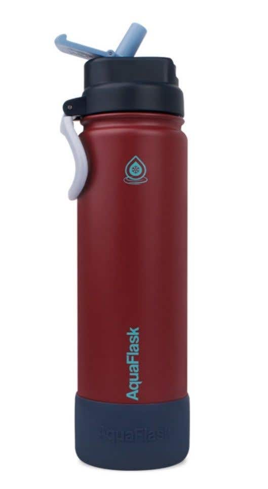 Water Bottle Stainless Steel Colorwave Flip Glow Duo Wine/navy Color 22oz