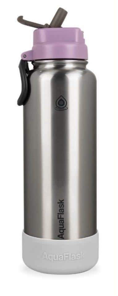 Water Bottle Stainless Steel Colorwave Flip Glow Duo Silver/purple Color 22oz