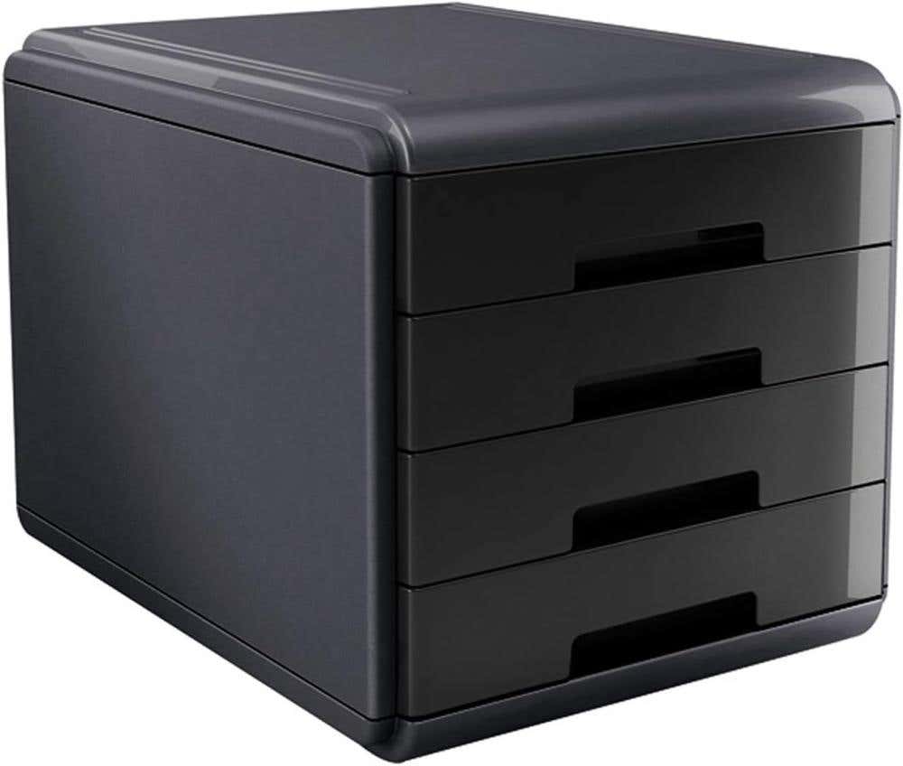 My Desk 4 Drawer Filing Cabinet A4 Black Color