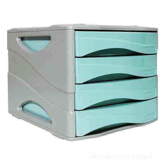 Keepcolor Pastel Light Blue 4 Drawer Filing Cabinet