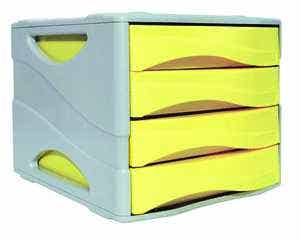 Keepcolor Pastel Yellow 4 Drawer Filing Cabinet