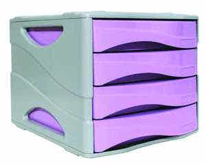 Keepcolor Pastel Violet 4 Drawer Filing Cabinet