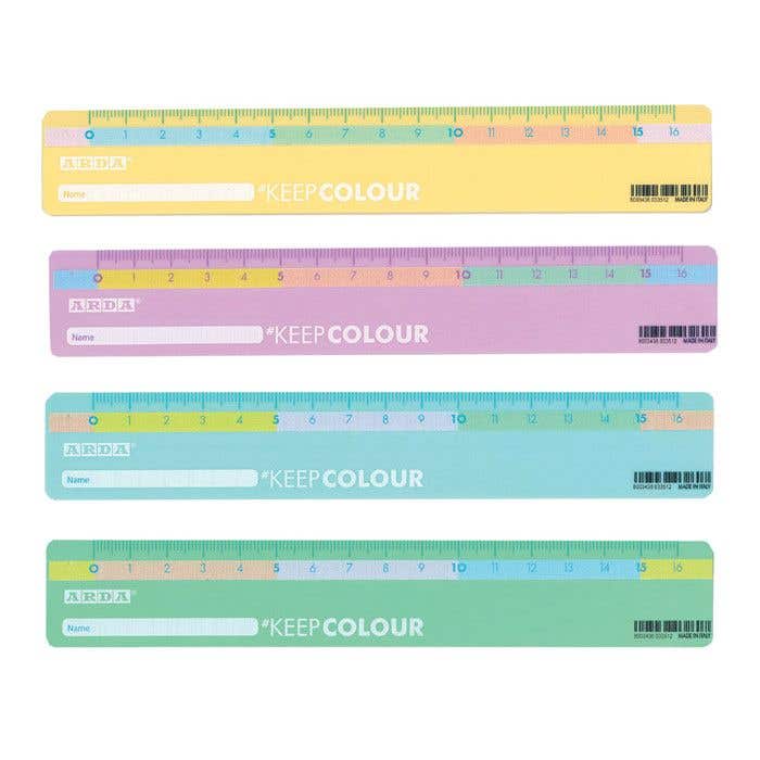 Ruler 16cm Pastel Colors