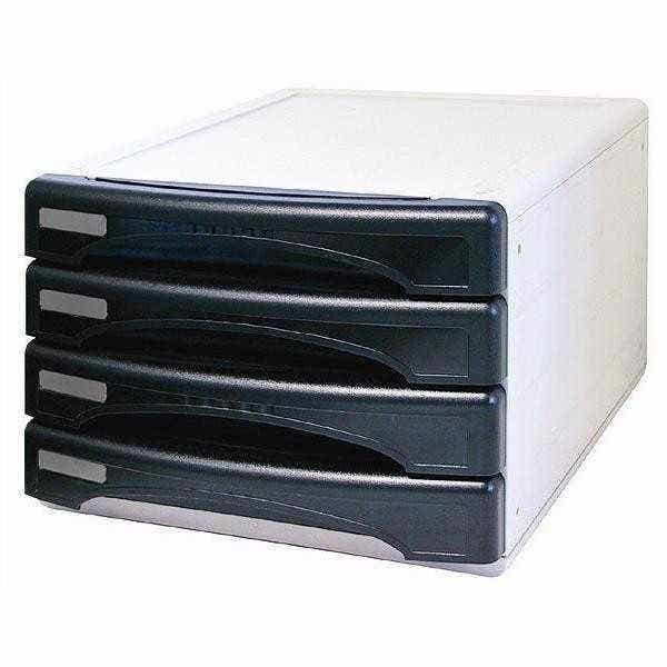 Desk Filing Cabinet 4 Drawers Extra Size Black Color