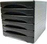 Desk Filing Cabinet 6 Drawers Extra Size Black Color