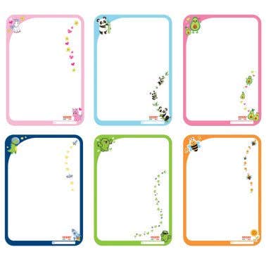 Double Side Whiteboard Plastic Covered Cardboard 18*25 Cm Assorted Colors