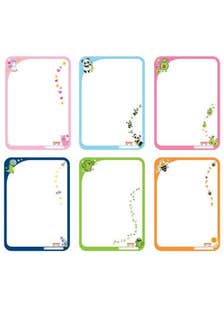 Double Side Whiteboard Plastic Covered Cardboard 18*25 Cm Assorted Colors