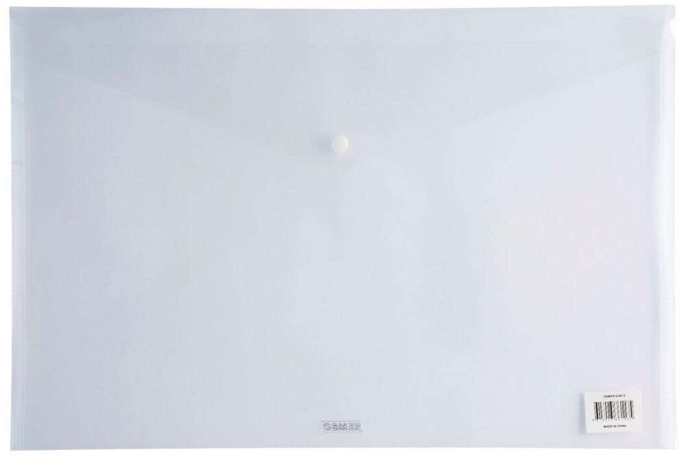 Envelope File With Button Transparent A3