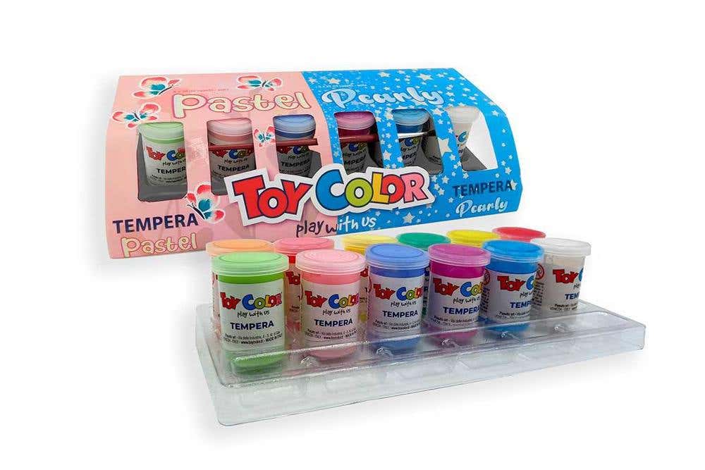 Pearly And Pastel Shades Ready Tempera 6+6 Pots 25 Ml