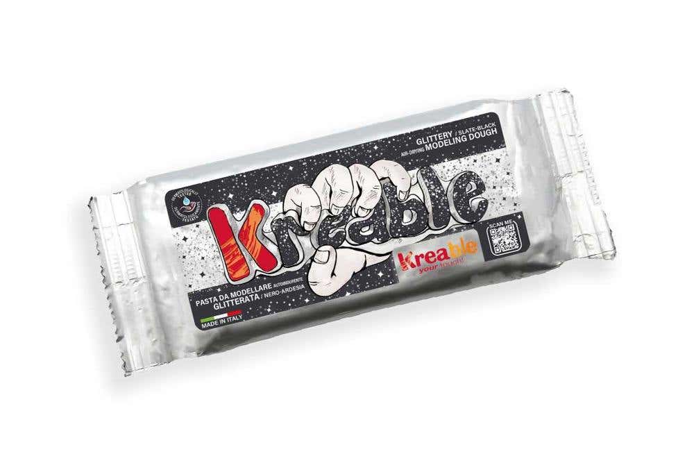 Glittery Black Modeling Dough 500gr