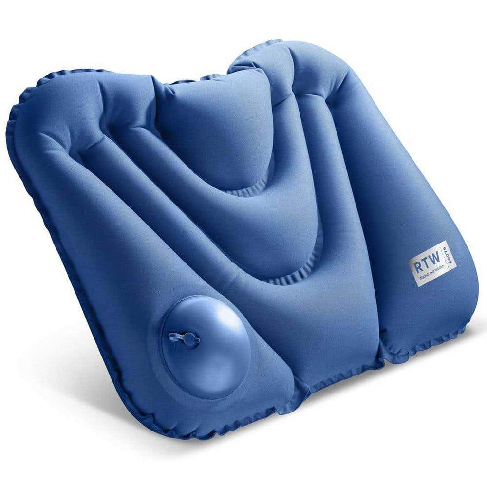 Travel Pillow Lumbar Blue Inflatable
