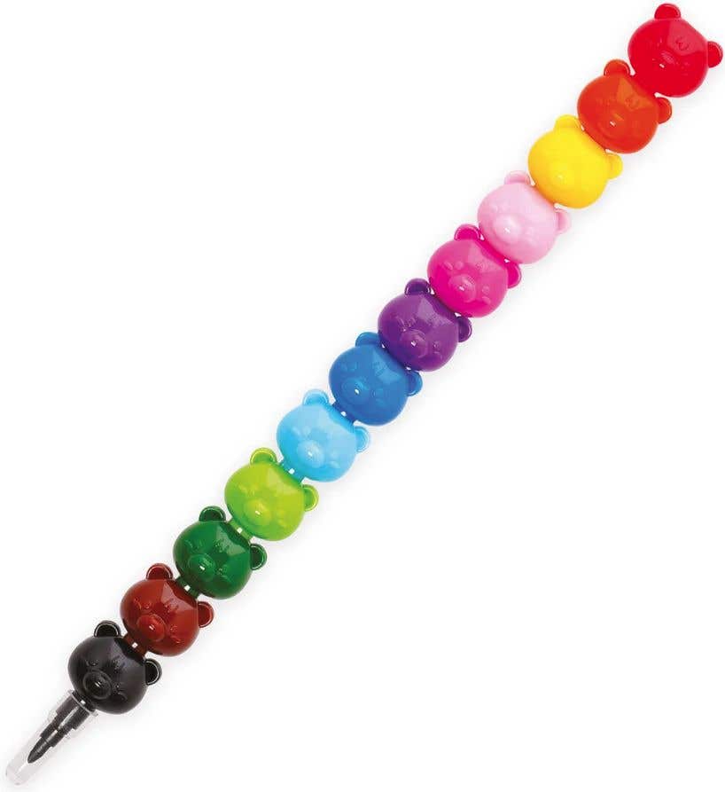 12 Stackable Crayons - Dream In Colour- Teddy Bear